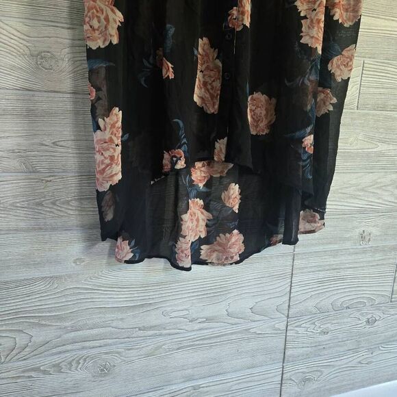 Torrid Floral Button Down Duster Womens SZ 2 (18/20) Short Sleeve Kimono - Picture 8 of 8